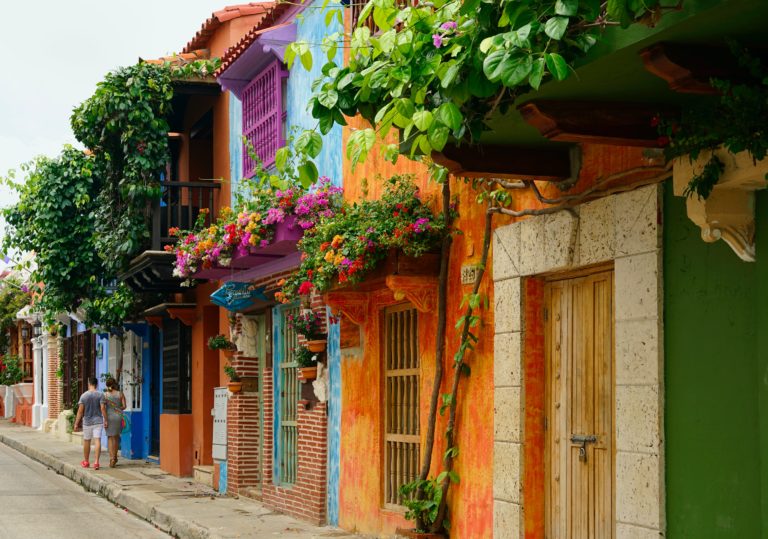 Traveling to a colorful location like the one pictured can help with your mental health